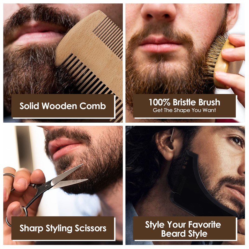 Beard Care Set for Men, Bledras 9 in 1 Beard
