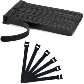 (25PCS-6 inch) TheaPro Cable Ties, Cable Ties Reusable, Adjustable Strap Wire Management, Cable Organiser Straps,Black