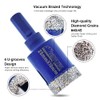 SHDIATOOL Diamond Drill Core Bits Set for Porcelain,Triangle Shank Hole