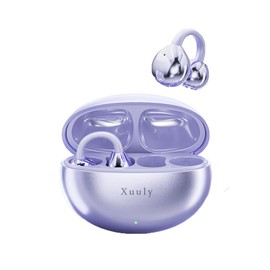 Xuuly M91 Audífonos de Oído Abierto, Bluetooth 5.4 Audífonos Inalámbricos Deportivos, Conexión Multipunto, Ajuste Seguro, Auriculares con Clip y micrófono ENC para Entrenamientos/Correr