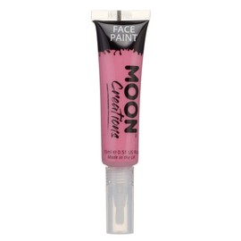Moon Creations Face & Body Paint with Brush Applicator - 15 ml - Bright Pink