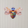 Baluue 2pcs Metal Wall Art, Bee Wall Hanging Ornament Garden