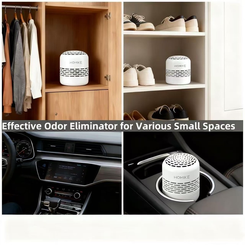 HOMIKE Refrigerator Deodorizer, Odor Eliminator,Last up to 10 Years for
