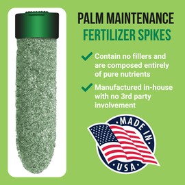 Lutz Corporation Magnesium Palm Tree Fertilizer Spikes, Plant Food Spikes - Easy Application, Treats Common Palm Deficiencies - Magnesium, Sulfur & Nitrogen - Pack of 40