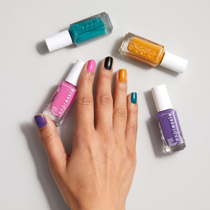 essie Expressie Nail Polish, Quick-Dry Midtone Teal Nail Polish, Vegan,