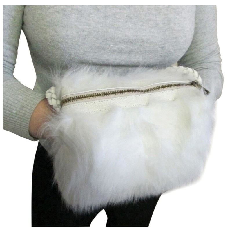 White Fox Compact Muff Purse/Hand Warmer