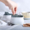 Sizikato Pure White Porcelain Sugar Packet Holder Tea Bag Bowl,