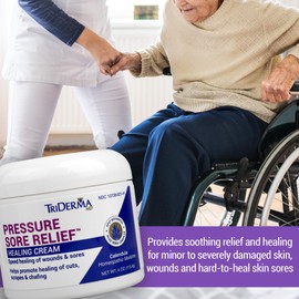 TriDerma Pressure Sore Relief Healing Cream Pack of (4) 4 Ounce Jars