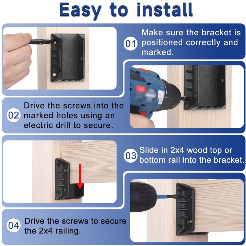 Steel DN Mate 6 Pack ADC-12 Aluminum Deck Railing Bracket