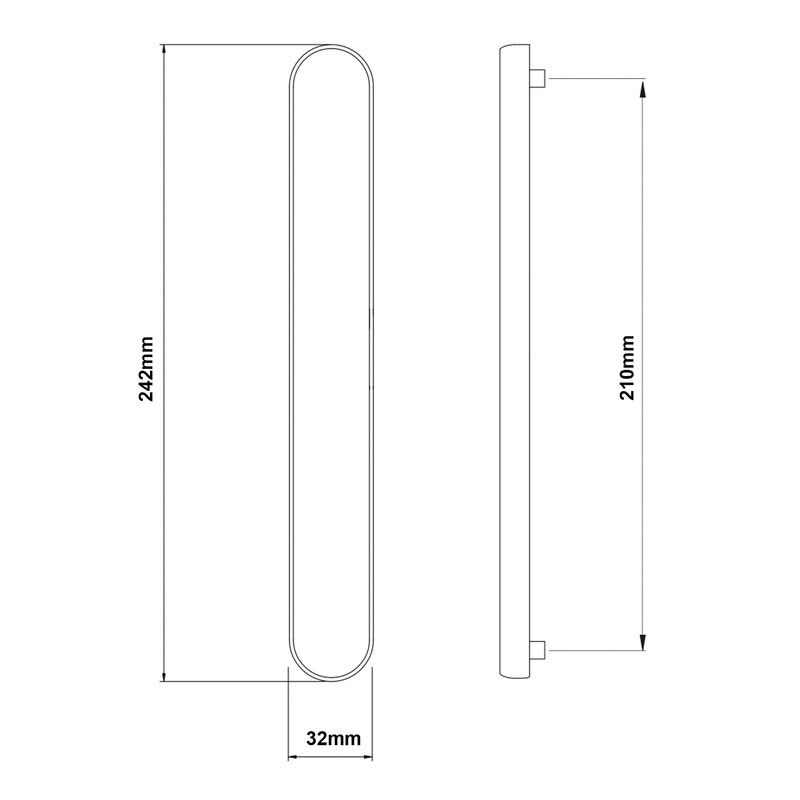 Black uPVC Door Handle Blank Plate French Doors Blanking Handle