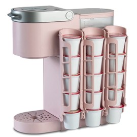 STORAGENIE - Soporte para cápsulas de café Keurig K-cup, montaje lateral K, perfecto para mostradores pequeños (rosa)