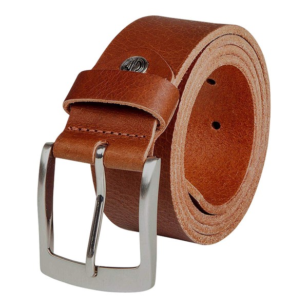 LINDENMANN Men's Leather Belt, Full Cowhide Leather, Buffalo Leather, 4