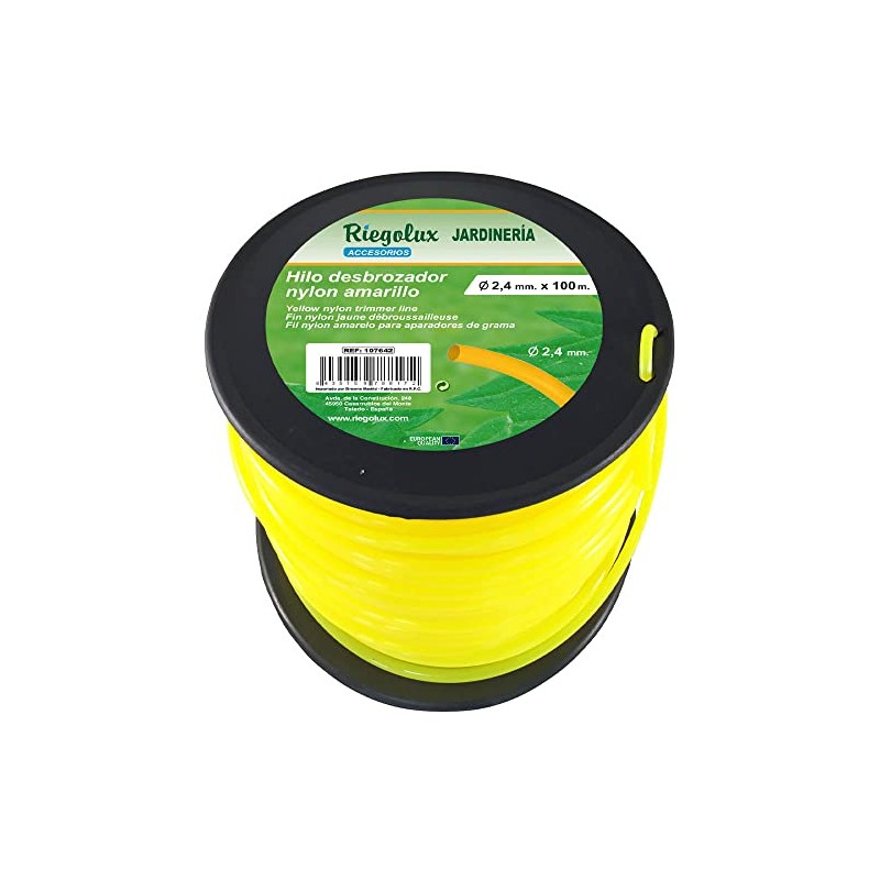 Riegolux 107642 2.4mm x 100m Nylon Round Grass Trimmer Green