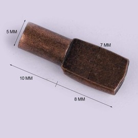 Tbestmax 5 mm Shelf Support Pegs Spoon Bookshelf Pins Cabinet Shelves Peg Metal Bookcase Clips for Kitchen Shelf Holder 120 Pcs Deep Brown