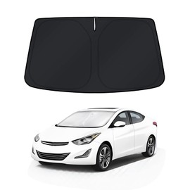 KUST Windshield Sun Shade for 2011–2016 Hyundai Elantra Window Accessories Shade Sun Visor Foldable Block UV Rays Keep Car Cooler