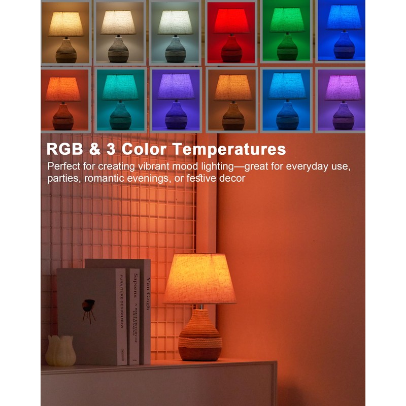 10" H Small Rechargeable Cordless Ceramic Table Lamp with Remote,