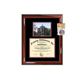 AllGiftFrames Benedictine University Diploma Frame Graduation Degree Frames Matted Campus College Photo Graduation Certificate Plaque University Framing Graduate Gift College Custom