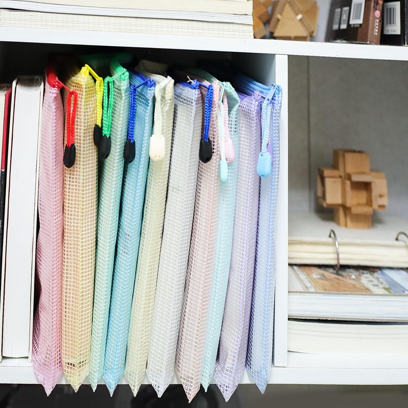 Mutsitaz 12 Pack A6 Plastic Wallets File Bags, A6 Document