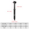 30.9mm/31.6mm Mountain Bike Seatpost with Adjustable Height MTB Cable Controlled