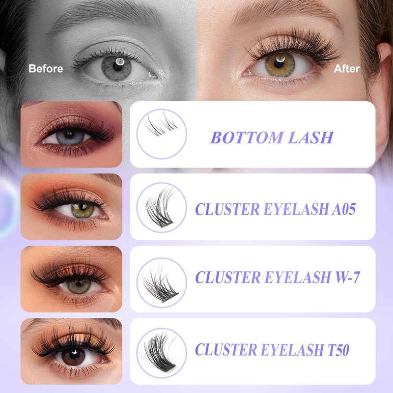 Fenshine Cluster Lashes Individual Lashes Kit 3D WISPY LASH KIT