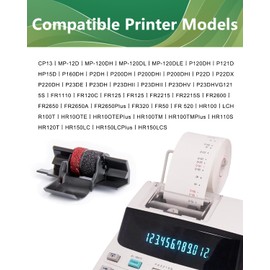 5 Packs IR40T Calculator Ink Roller Printer Ribbon IR-40T CP13 MP-12D PR-42 IR-40T, Black & Red Compatible with Casio HR-100TM HR-150TM HR-170RC, Sharp EL-1750V EL-1801V