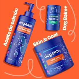 Dogelthy Skin Kit (aceite De Salmón, Skin & Coat Y Dog Balm)