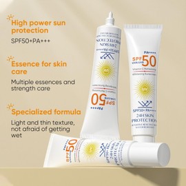 Sunscreen for Face, UV Defense Hydro Calming Sunscreen, SPF 50+, with Vitamin C, Moisturizing Daily Protection for Sensitive Skin, 0.88 Fl Oz