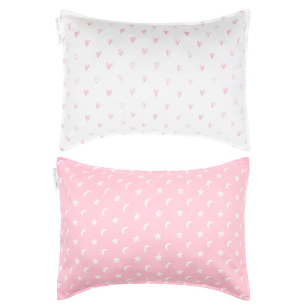 ALVABABY Cotton Toddler Pillowcases 2 Pack Kids Pillow Cover Fit