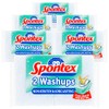 Spontex Non Scratch Washups Sponge Scourers - Pack of 6, Total 12