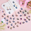 LEGENTLISUR 45Pcs Moon with Owl Charms Bulk Multi-Color Printed Alloy