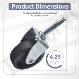 4 Pcs 12293 Vacuum Caster Replacement Compatible with Craftsman Ridgid DeWALT Caster, Fits RV1250 RT1200 1650RV 1610RV RT1600 Vacuum Wheel