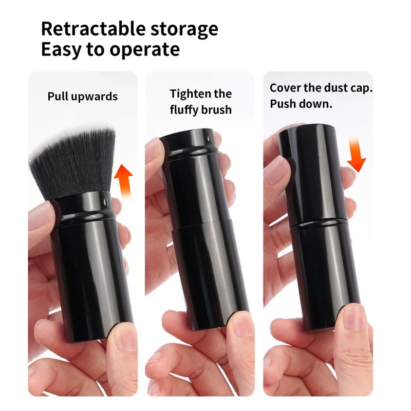 MAANGE 8 Pcs Makeup Brushes with Bag, Double-End Multi-functional Makeup