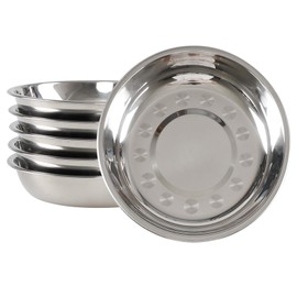 Zopnny Paquete de 6 platos redondos grandes para acampar, juego de platos de cena de acero inoxidable