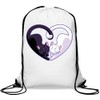 Heart Shaped Cute Cartoon Cats Kittens Gym Sack Casual Drawstring