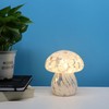 Small Glass Mushroom Table Lamp Night Light Bedside Desk Lamp