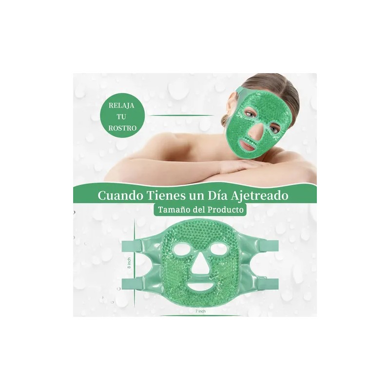 Mascarilla Facial De Hielo Hidro Gel Friocaliente Relajante