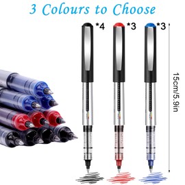 Rollerball Pens, 10 Pack Liquid Ink Rollerball Pens, 0.5mm Gel Pens, Quick-Drying Ballpoint Pens Writing Pens Ink Pen for Kid Adult Writing School, Work, Home Office Supplies (Multicolor)