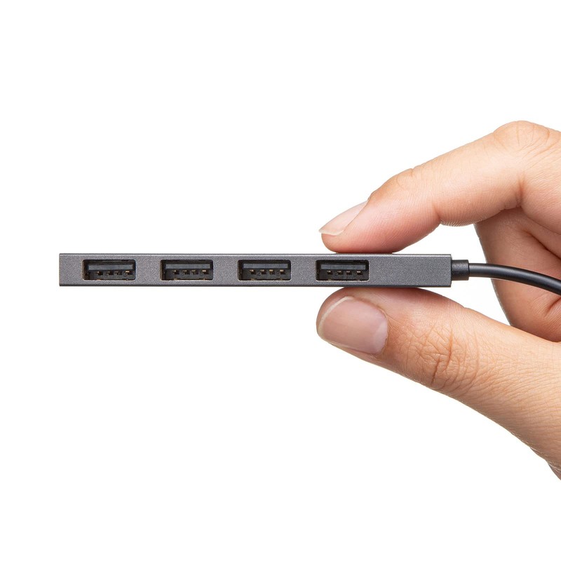 Sanwa Supply USB Type-C USB 2.0 4 Port Slim Hub