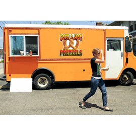 Soft & Hot Pretzels Concession Restaurant Food Truck Die-Cut Vinyl Sticker 10 inches