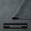 Safonory Quilt Set Full/Queen Size(90"x96", Dark Grey) - Summer Thin