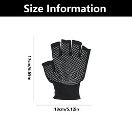 4 Pairs Fingerless Gloves for Men with Grip, Yoga Gloves Non Slip Womens, Womens Grip Gloves, For Construction Work, Outdoor Sports Activities, No-Slip & UV Protection(Black)