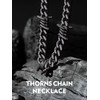 Bandmax Mens Black Barbed Wire Necklace 18 Inches Chunky Chain