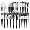 LORYP Professional Makeup Brushes Set 32Pcs Matte Black Cosmetic Brush
