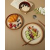 Pokini Stoneware Dinnerware Sets, Ceramic Plates and Bowls Set, Microwave