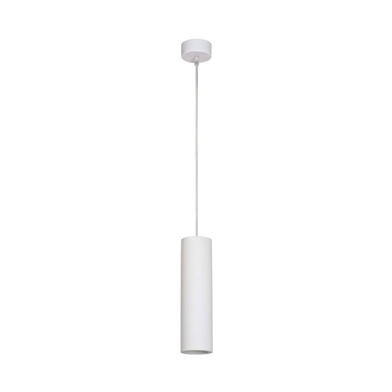 CGC Lighting White Cylinder Tube Slim Short Small Pendant Suspended