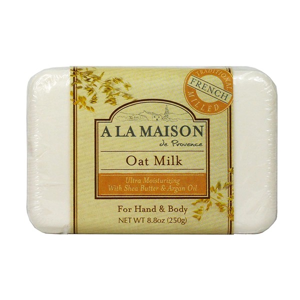 A La Maison Solid Bar Soap, Oat Milk, 8.8 Ounce