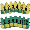 MILLUR 12 Pack Reversible Numbered Pinnies, Double Sided Scrimmage Vest,for
