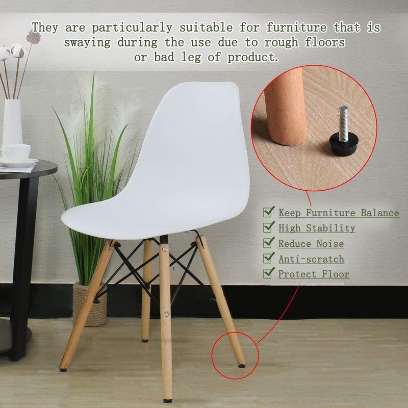 sourcing map Furniture Gliders 4 Pieces Levelling Feet M6 x