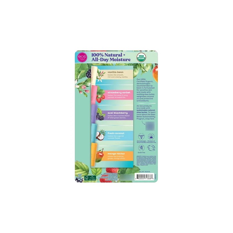 Eos Pack 9 Bálsamos Labiales Orgánicos Manteca De Karité