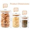 Datttcc Glass Storage Containers with Lids,Glass Jars with Bamboo Lids,